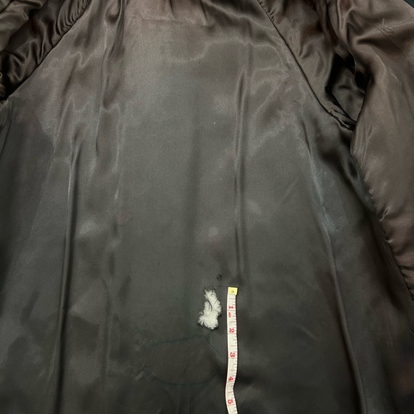 Vintage Jo Lene Dark Green Wool Blend Overcoat Size 14 Velvet Collar Bow Accent - Picture 8 of 9